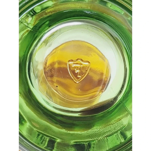 Vintage Green Federal Glass Company Mini Mug Shot Glasses Set of Two - Picture 6 of 7
